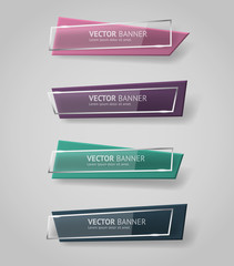 Aufkleber - Vector infographic banners set