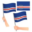 Cape Verde flag in hand set
