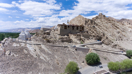 Wall Mural - The Shey Monastery or Gompa and the Shey Palace complex are structures located on a hillock in Shey, 15 kilometres to the south of Leh in Ladakh, northern India on the Leh-Manali road.