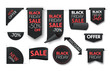 © ket4up - Black friday sale ribbon banners. Vector price tags