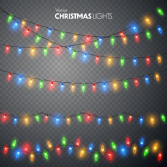 Poster - Christmas lights set. 
