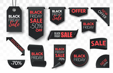 Black Friday Sale Ribbon Banners