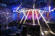 Scenery hall of a wedding party in the style of disco