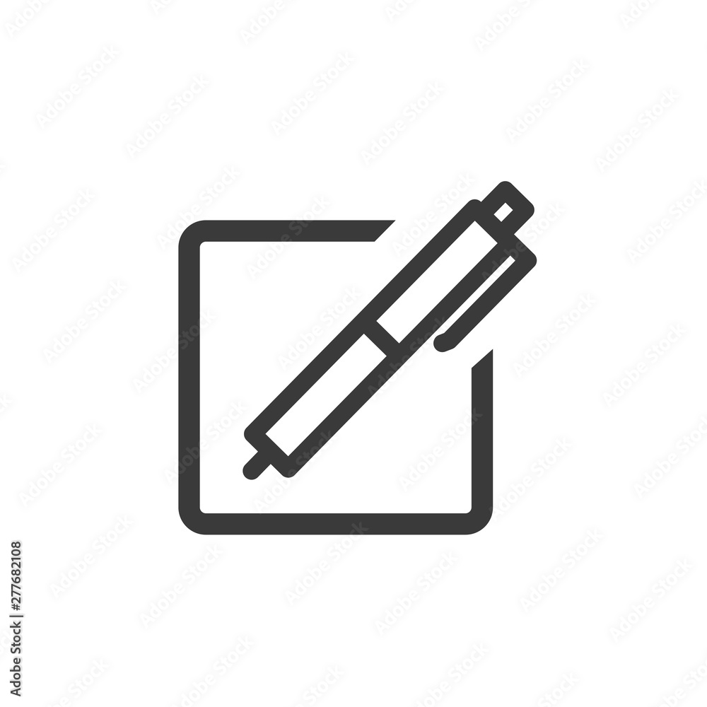 Edit icon template black color editable. Edit symbol vector sign ...