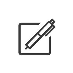 Poster - Edit icon template black color editable. Edit symbol vector sign isolated on white background. Simple pictogram vector illustration for graphic and web design.