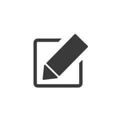 Poster - Edit icon template black color editable. Edit symbol vector sign isolated on white background. Simple pictogram vector illustration for graphic and web design.