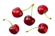 © Eywa - red cherry isolated on a white background. Top view