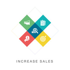 Wall Mural - INCREASE SALES ICON CONCEPT