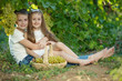 © nuzza11 - Child with grapes on nature.