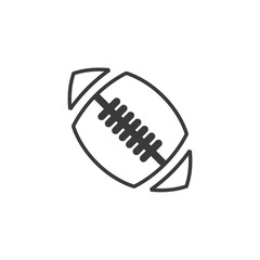 Aufkleber - American football icon template black color editable. sport ball symbol vector sign isolated on white background. Simple logo vector illustration for graphic and web design.