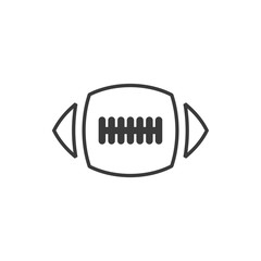 Aufkleber - American football icon template black color editable. sport ball symbol vector sign isolated on white background. Simple logo vector illustration for graphic and web design.
