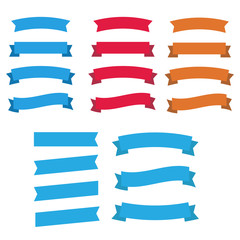 Wall Mural - glossy waving ribbon banners labels. banner ribbon vector set