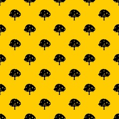 Poster - Pear tree with pears pattern seamless vector repeat geometric yellow for any design