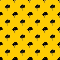 Poster - Tree pattern seamless vector repeat geometric yellow for any design