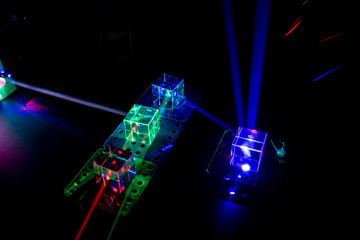 Sticker - Laser beams in the laboratory of optical physics