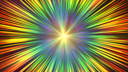 Sticker - pulses star ray color abstract