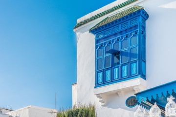 Wall Mural - Sidi Bou Said near Tunis in Tunisia.