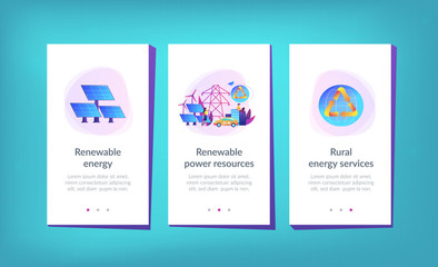 Poster - business people use clean renewable electric energy in the city. renewable energy, renewable power r