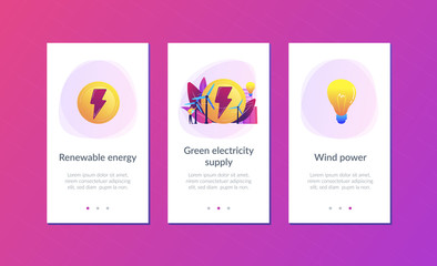 Poster - engineer working with wind turbines producing green energy, light bulb. wind power, renewable energy