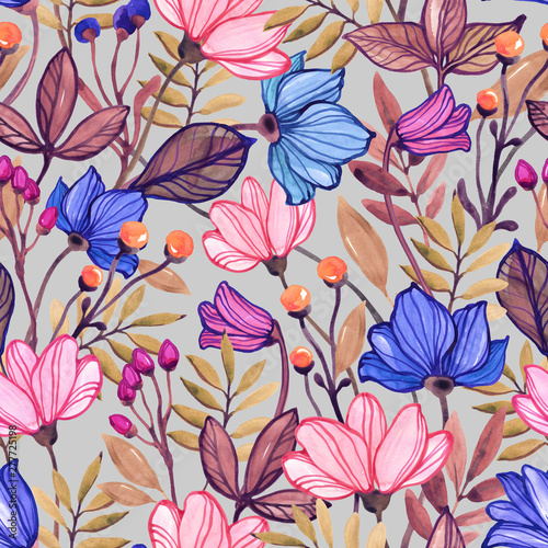 Seamless floral pattern. Design wallpaper, fabric and packaging.