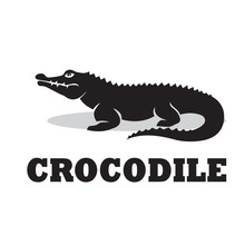 Black Image Crocodile Art Logo Design Inspiration