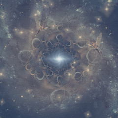 Wall Mural - space angels