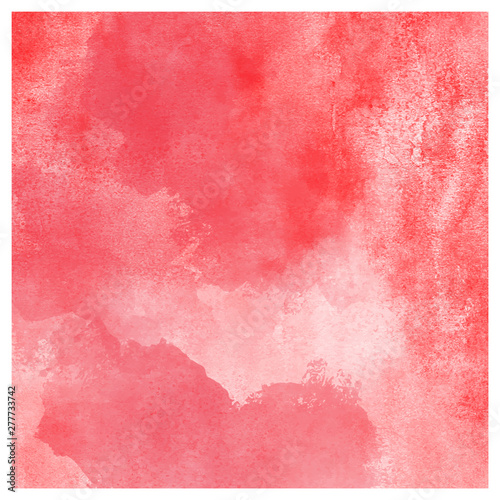 Red Watercolor Background With Nice Texture Vector Illustration