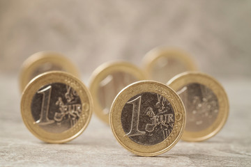 Several coins of One Euro