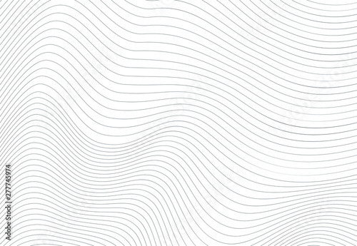 Wavy background. Dark grey curves on white