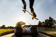 © Tandem Stock - Sibling trust exercise. Alec Engerbretson jumps his brothers, James (left) and Ian, at a skate park in north Idaho.