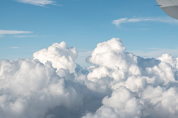 Background with beautiful dense clouds.