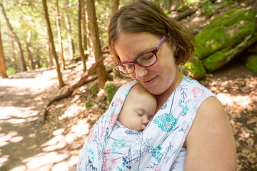 mother with baby in the park