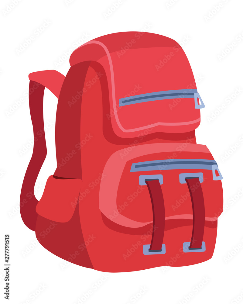 School backpack education cartoon isolated - obrazy, fototapety, plakaty 