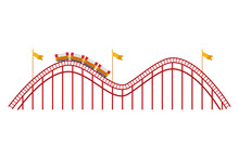 Roller Coaster In Amusement Park