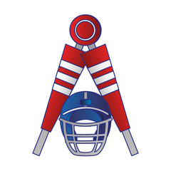 Wall Mural - american football sport game cartoon blue lines