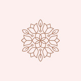 Fototapeta  - flower mandala ornament vector icon logo design