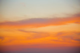 Fototapeta Zachód słońca - silhouette concept; Golden sky background, twilight sky after sunset.