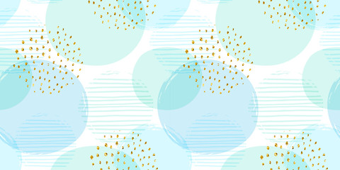 abstract geometric seamless pattern with circles. modern abstract design