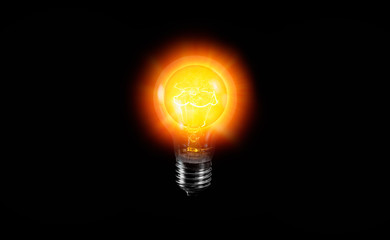 Aufkleber - Clean energy concept - Solar energy in light bulb isolated 