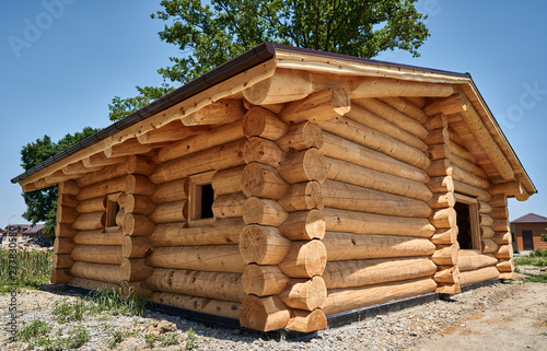 beautiful new log house Poster Mural XXL