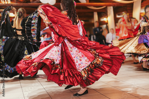 Gypsy Dance Festival Woman Performing Romany Dance And Folk Songs