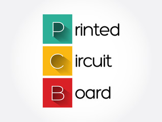 Poster - PCB - Printed Circuit Board acronym, technology concept background