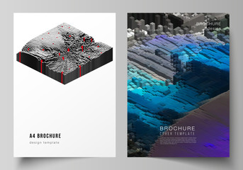 Poster - vector layout of a4 format cover mockups design templates for brochure, magazine, flyer, annual repo
