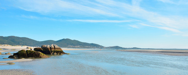 Wall Mural - Beach of Carnota in Galicia, Spain. The biggest beach in Galicia. 