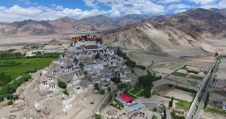 Wall Mural - Thikse Gompa or Thikse Monastery is a gompa affiliated with the Gelug sect of Tibetan Buddhism. It is located on top of a hill in Thiksey approximately 19 kilometres east of Leh in Ladakh, India. 