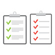 © 3dwithlove - checklist icon vector. Clipboard and check marks vector.