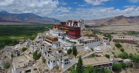 Wall Mural - Thikse Gompa or Thikse Monastery is a gompa affiliated with the Gelug sect of Tibetan Buddhism. It is located on top of a hill in Thiksey approximately 19 kilometres east of Leh in Ladakh, India. 