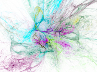 Fototapete - Take a look in the nice infinity of computer rendered visual art fractals - abstract design surrealism background wallpaper
