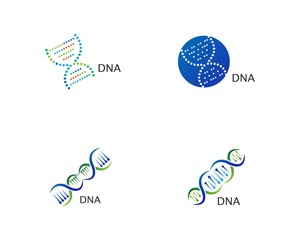 Wall Mural - DNA logo vector icon template