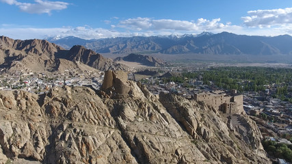 Wall Mural - Leh Palace is a former royal palace overlooking the Ladakhi Himalayan town of Leh. A precursor to the Potala Palace in Lhasa, Tibet, the palace was built by King Sengge Namgyal in the 16th century.